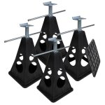 Proplus 4 pcs supports stabilisateurs 750 kg