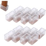 Protecteur de pied de chaise 12 pi�ces capuchon de chaise protecteur de pied de meuble rectangulaire ...