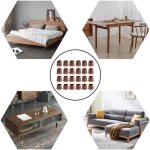Protecteur de pied de chaise en tpr, 24 pi�ces, protection de pied de meuble rond, fond en feutre, patins ...