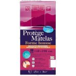 Protege matelas 140x190 cm bouclette microfibre impermeable et extensible gamme iris