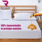 Prot�ge matelas - richair - 140x190cm - hypoallerg�nique - imperm�able - respirant