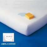 Prot�ge matelas - 100% coton - 90 x 190 cm - imperm�able - anti - bact�rien - flanelle / pvc