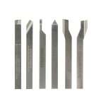 Proxxon jeu de 6 outils de tournage proxxon hss / co (6 x 6 x 60 mm) pour tour  bois fd1 50 / e.