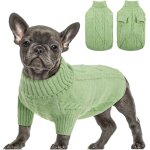 Pull pour petit chien, pull en tricot pour temps froid, col haut classique, manteau �pais et chaud, id�al ...