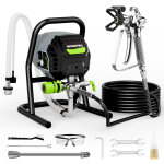 Pulverisateur de peinture airless workpro 700 w, 2900 psi haute efficacite sans dilution avec rallonge, ...