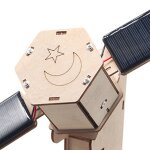 Puzzle 3d en bois pour enfants, jouet tige  nergie solaire, bricolage, modle de satellite spatial, ...
