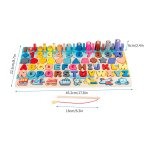 Puzzle de chiffres en bois, trieur de formes, jeu de comptage et d'association, jeu de pche magntique, ...
