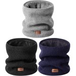 Qxer - lot de 3 cache - cou d'hiver pour homme et femme avec doublure thermique épaisse en polaire chaude ... Qxer - lot de 3 cache - cou d'hiver pour homme et femme avec doublure thermique épaisse en polaire chaude ...