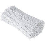 Qxer - fil enduit en plastique, 200 pièces serre câbles plastique, cravates demballage, attaches torsion ... Qxer - fil enduit en plastique, 200 pièces serre câbles plastique, cravates demballage, attaches torsion ...