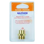 Raccord 1 pi�ce pour gaz butane / propane � souder, m�le x diam. 14 mm, gazinox