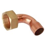 Raccord 2 pi�ces coud� cuivre Ø12 / ecrou 12 / 17