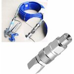 Raccord pour aérographe professionnel, raccord de tuyau de pistolet pulvérisateur 1 / 4'', joint pivotant ... Raccord pour aérographe professionnel, raccord de tuyau de pistolet pulvérisateur 1 / 4'', joint pivotant ...