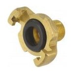 Raccord d' arrosage laiton cannelé express type raccord pompier 25 mm cap vert Raccord d' arrosage laiton cannelé express type raccord pompier 25 mm cap vert