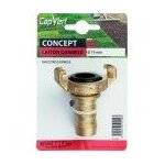 Raccord d' arrosage laiton cannelé express type raccord pompier 19 mm cap vert Raccord d' arrosage laiton cannelé express type raccord pompier 19 mm cap vert