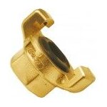 Raccord d' arrosage laiton femelle express type raccord pompier 20 x 27 mm 3 / 4  cap vert