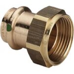 Raccord bronze Ø 12 crou libre femelle Ø 20 / 27 viega