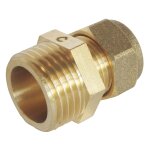 Raccord a compression laiton tc 14 - m�le 12 / 17