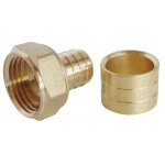 Raccord droit � glissement pour tube per Ø16 - ecrou - tournant f15 / 21 - lot de 10