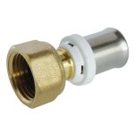 Raccord droit à sertir pour tube multicouche Ø16 - ecrou - tournant f20 / 27 Raccord droit à sertir pour tube multicouche Ø16 - ecrou - tournant f20 / 27