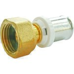 Raccord droit � sertir pour tube multicouche Ø26 - droit femelle �crou tournant 20 / 27 (3 / 4 )