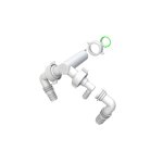Raccord d'evacuation a double paroi pour lave - linge / seche - linge ariete