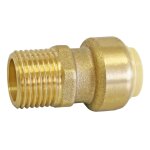 Raccord mâle à clipser pour tube cuivre ou per ou multicouche Ø16 - mâle 20 / 27 (3 / 4') Raccord mâle à clipser pour tube cuivre ou per ou multicouche Ø16 - mâle 20 / 27 (3 / 4')