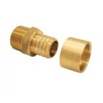 Raccord per � glissement - union m�le - diam�tre 20mm - filetage 20x27 boutte