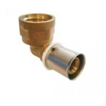 Raccord per � sertir - coude femelle - diam 16mm - filetage 15x21 boutte