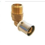 Raccord per � sertir - coude m�le - diam 16mm - filetage 15x21 boutte