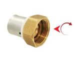 Raccord per � sertir - union femelle - diam 12 mm - filetage 15x21 boutte