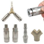 Raccord portable type y adaptateur bsp 1 / 4  a d�gagement rapide, s�parateur a 3 voies, tuyau de compresseur ...