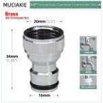 Raccords de robinet en laiton, 1 / 2 en effet, 3 / 4 en effet, 1 filetage, connecteurs de robinet en ... Raccords de robinet en laiton, 1 / 2 en effet, 3 / 4 en effet, 1 filetage, connecteurs de robinet en ...