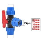 Raccord de robinet en pvc pe 20 / 25 / 32 / 40 / 50 mm, separateur d'eau, connecteur de valve en plastique, ...