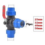 Raccord de robinet en pvc pe 20 / 25 / 32 / 40 / 50 mm, separateur d'eau en plastique, raccord de valve ...