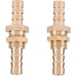 Raccord tetine arriv� gaz, 2 pi�ces tuyau barb en laiton cloison raccord de tuyau coupleur connecteur ...
