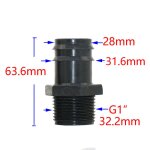 Raccord de tuyau d'arrosage en plastique, 2 pices, filetage mle 1 pouce  25mm, 1 pouce, 25mm, 32mm ...