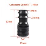 Raccord de tuyau d'arrosage en plastique, raccord de tuyau d'irrigation, connecteur cannel, filetage ...