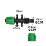 Raccords de tuyaux en pe avec bouchon d'extrmit coud en t, raccord de rduction de 5 / 8  4 / 7mm, ...