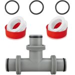 Raccord de tuyau en t piscine 38mm, vanne 3 voies tuyau piscine 38mm, raccord ent pour tuyau piscine, ...
