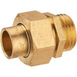 Raccord union fer / cuivre droit � joint sph�roconique 14 m 15x21 noyon & thiebault
