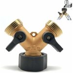 Raccord en y, raccord de tuyau, robinet double pour machine � laver, distributeur en y � 2 voies, 3 / ...