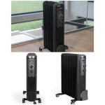 Radiateur  bain d'huile noir 2000w 9 colonnes 3 rglages de chaleur thermostat rglable blanc 3 rglages ...