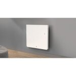 Radiateur chaleur douce equateur 4 vertical blanc granit 1500w