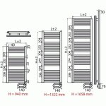 Radiateur fl�che �lectrique blanc l 600 h1658 1000 watts irsap