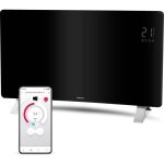 Radiateur intelligent wi - fi en verre - sencor - scf 4741bk - 2400 w - 2 niveaux - thermostat - noir ...