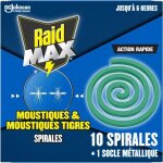 Raid max 10 spirales - anti - moustiques & moustiques tigres - protection efficace en extérieur - 1 socle ... Raid max 10 spirales - anti - moustiques & moustiques tigres - protection efficace en extérieur - 1 socle ...