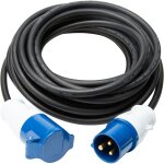 Rallonge électrique cee p17 15m - blanc - protec Rallonge électrique cee p17 15m - blanc - protec