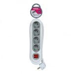 Rallonge multiprise avec interrupteur - 4 prises - galet - nola debflex