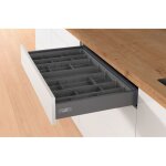 Ramasse couverts orgatray 590 anthracite - largeur : 807 mm - pour caisson de largeur : 900 mm - hettich ...