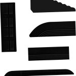 Rampe de seuil noire pour aspirateurs robots (lot de 4)